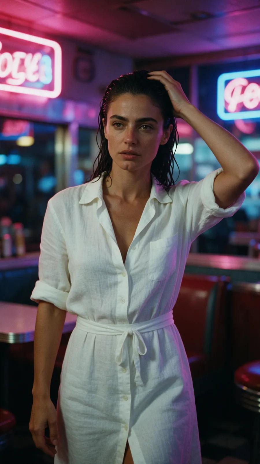 Cinematic film still, photorealistic, shot on 35mm film, natural skin texture, rich contrast, shallow depth of field: a 36-year-old Lebanese